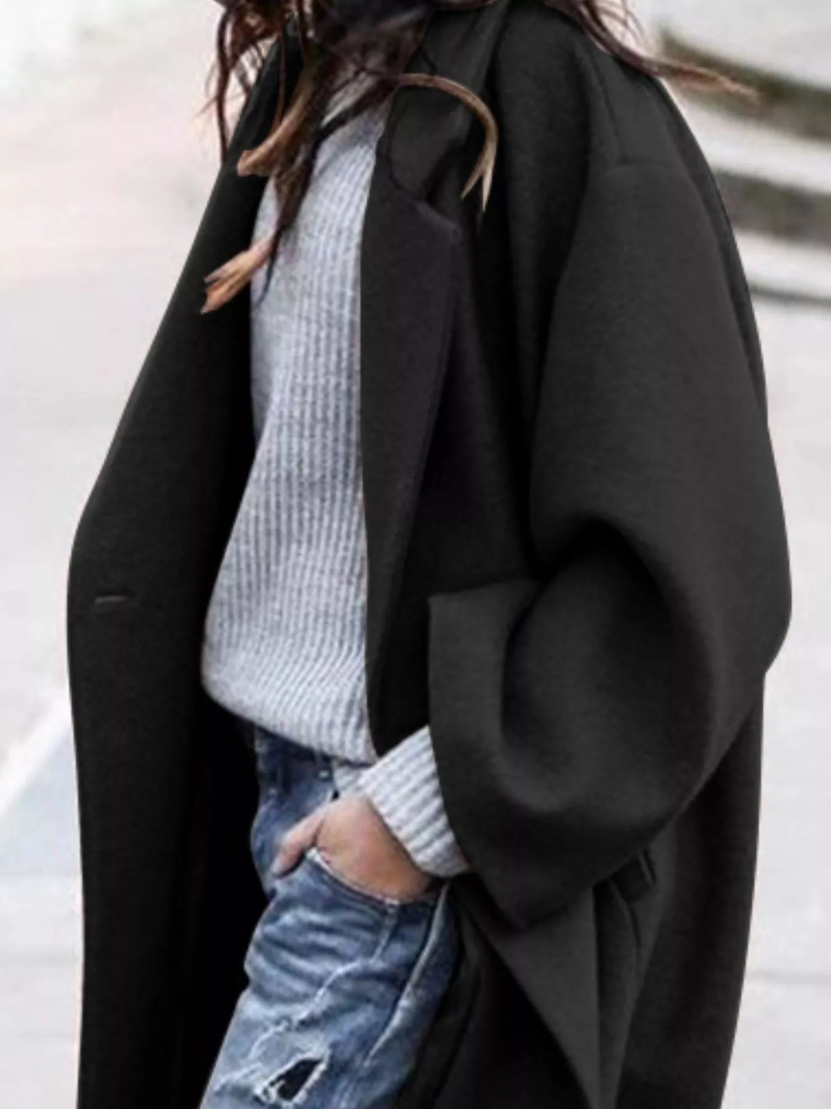 Luna | Casaco Longo Feminino Oversized Inverno