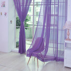Odette | Cortinas de Voile Floral | 200x100cm, Ilhós, Semitransparentes | 2 Peças