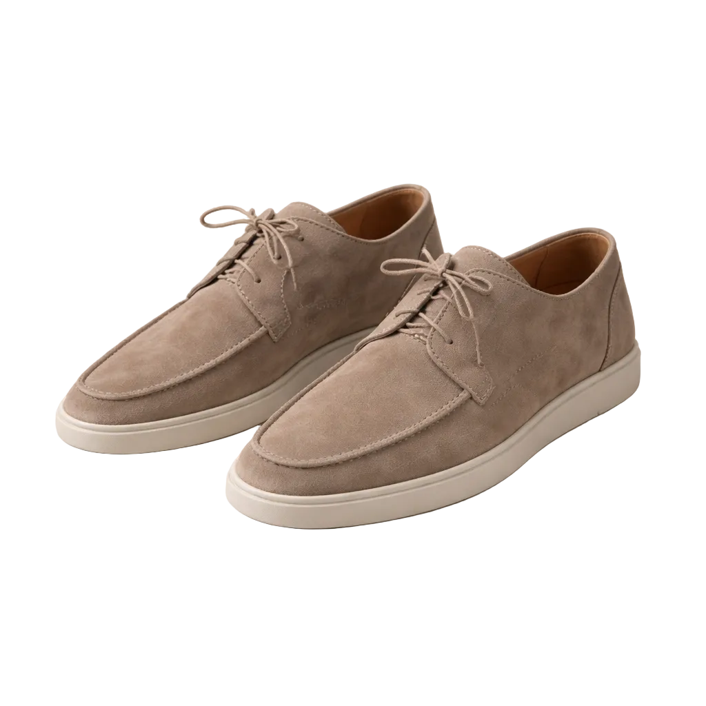 Homem Sapatos Loafer com Atacadores Moc Toe Salto Baixo