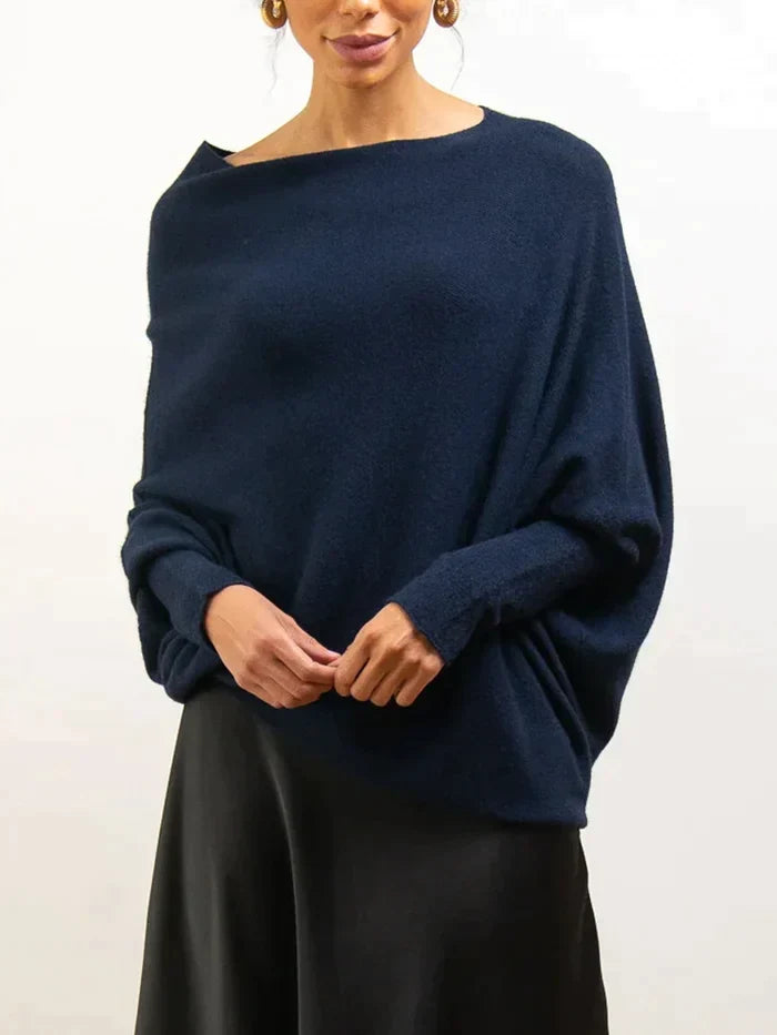 Della | Camisola Feminina Assimétrica Drapeada Gola Swing