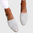 Seraphina | Sapatilhas Femininas Trançadas Slingback Bico Fino