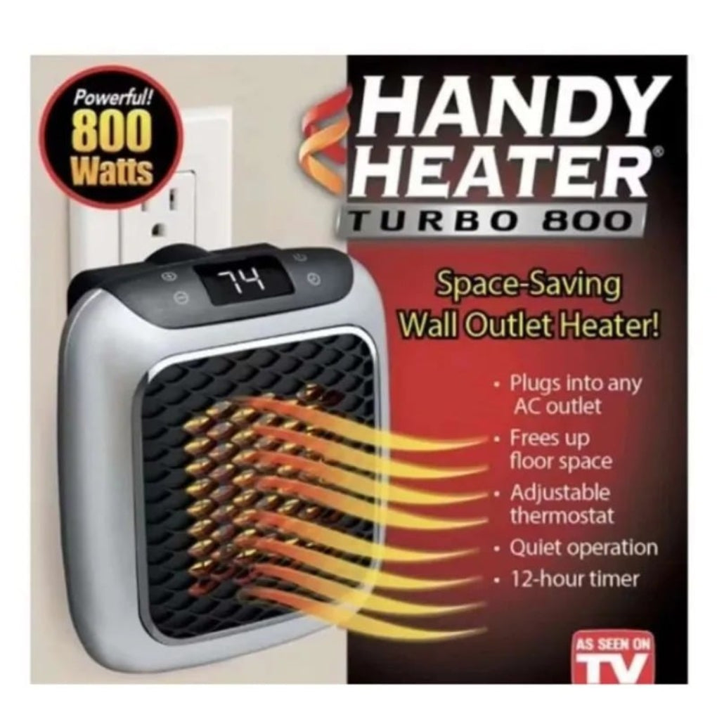 Aquecedor Elétrico Portátil | Mini 800W, Cinzento, Cerâmica PTC | Lena