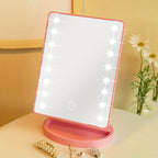 Anneke | Espelho de Maquiagem com LED | 16 LEDs, Brilho Ajustável, Touch Screen | USB e Pilhas