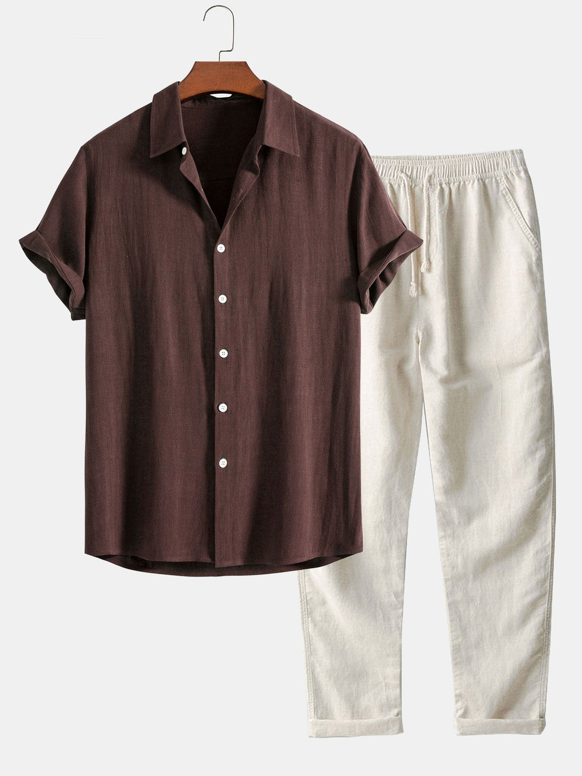 Conjunto Masculino Linho Algodão Camisa e Calça