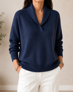 Maren | Camisola Feminina Decote V Wrap Malha Macia