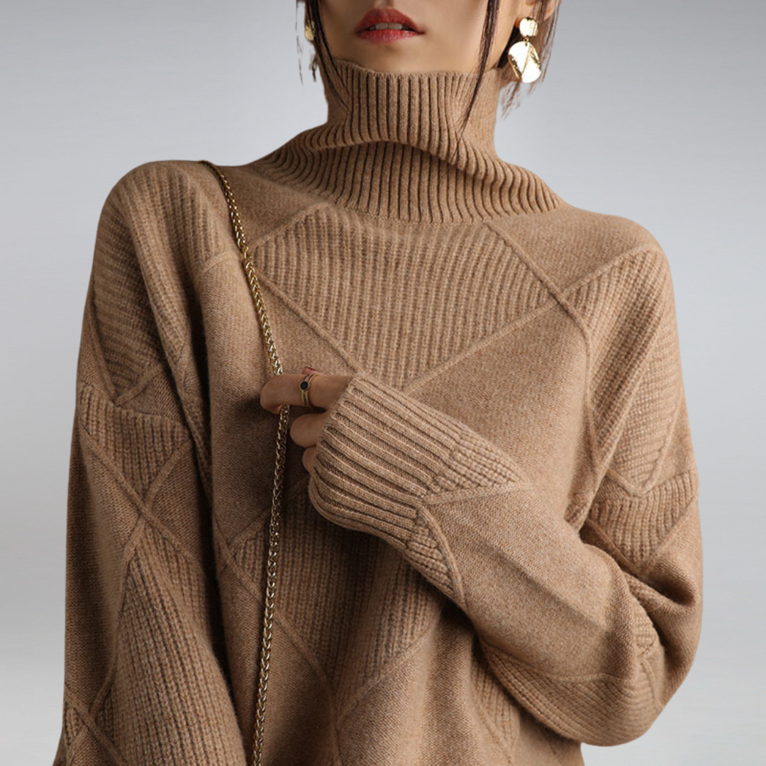 Esma | Mulher Caxemira Gola Alta Pullover