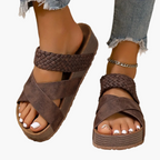 Sandálias Plataforma Femininas | Tiras Entrelaçadas, Estilo Casual