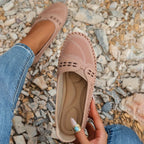 Halcyon | Mulheres Loafers Slip On Perfurados Confortáveis