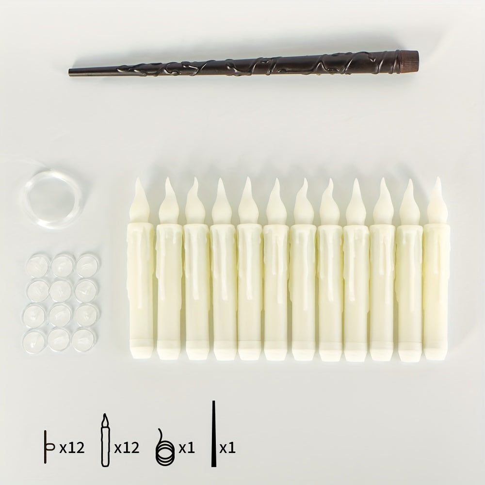 Giselle | Velas LED Flutuantes sem Chama | 12 Unidades com Controlo Remoto | Decoração Natal e Halloween