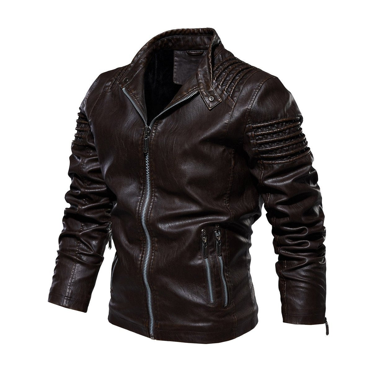 Saoirse | Homem Biker Jacket Forrado Ombros Estruturados