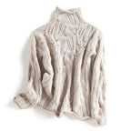 Quinn | Camisola Tricot Cabo Gola Alta Relaxed Feminina