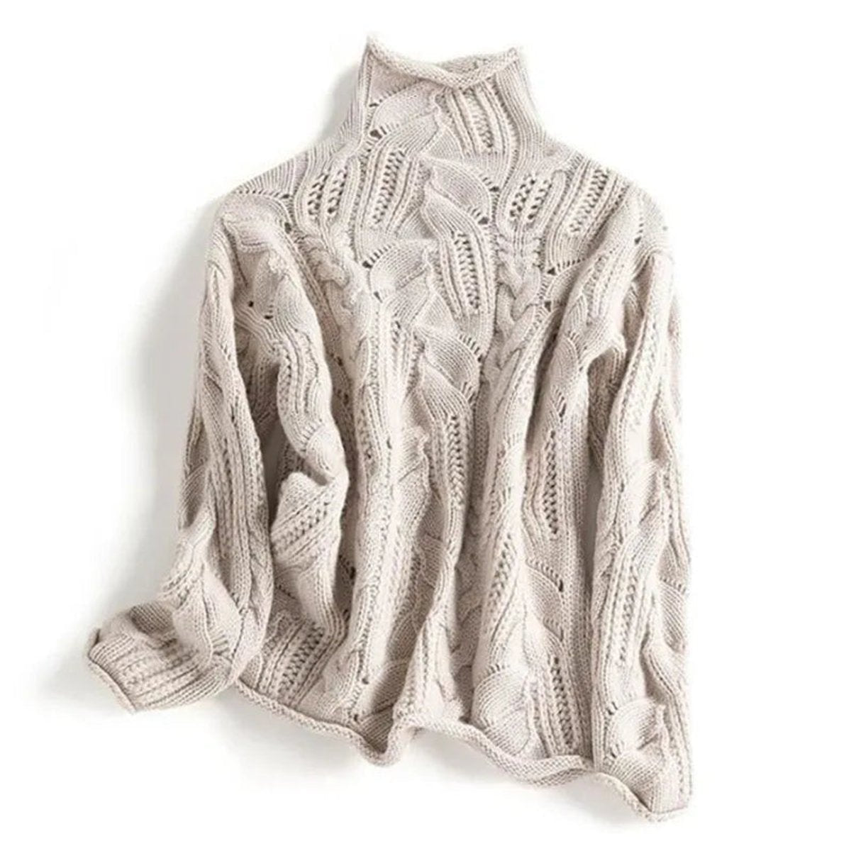 Quinn | Camisola Tricot Cabo Gola Alta Relaxed Feminina