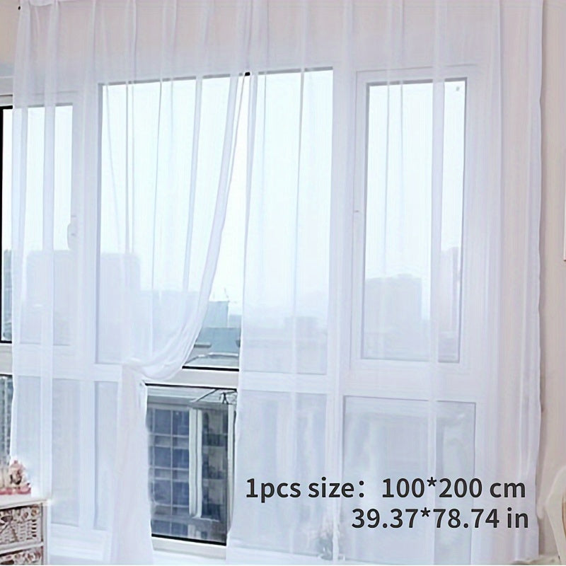 Odette | Cortinas de Voile Floral | 200x100cm, Ilhós, Semitransparentes | 2 Peças
