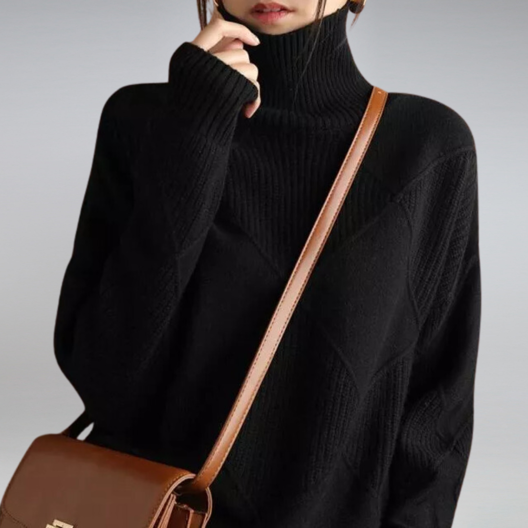 Esma | Mulher Caxemira Gola Alta Pullover