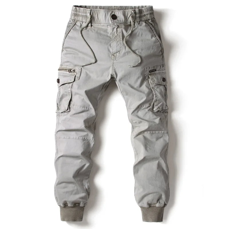 Willa | Calças Cargo Jogger Homem Multi-Bolsos Streetwear