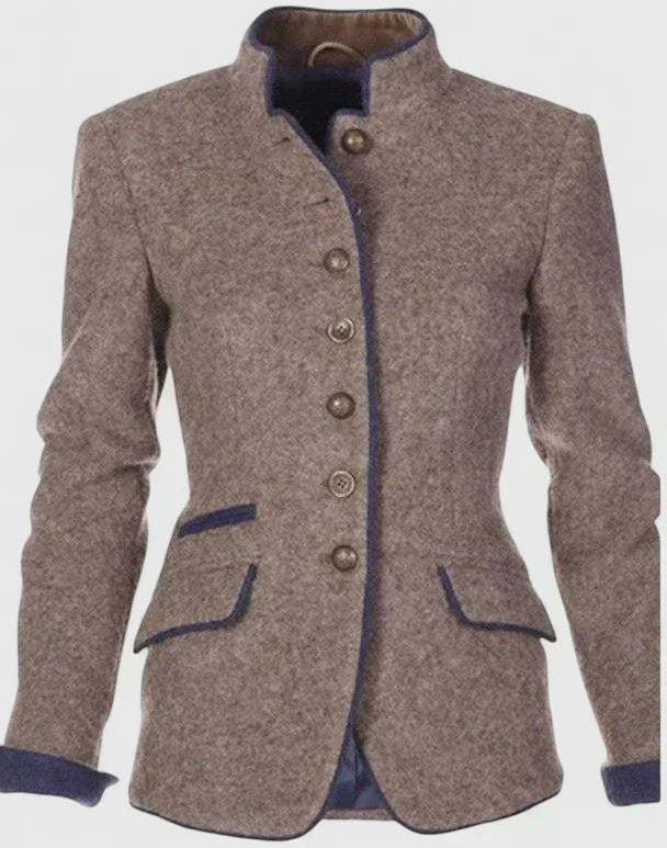 Casaco Casual Feminino Estruturado Botões