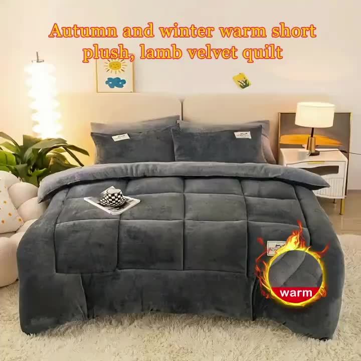 Freya | Edredom Plush Extra Grosso Antistático Outono Inverno