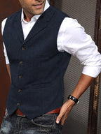 Birdie | Homem Colete Herringbone Ajuste Sob Medida