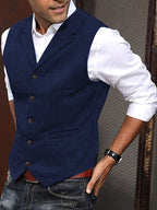 Birdie | Homem Colete Herringbone Ajuste Sob Medida
