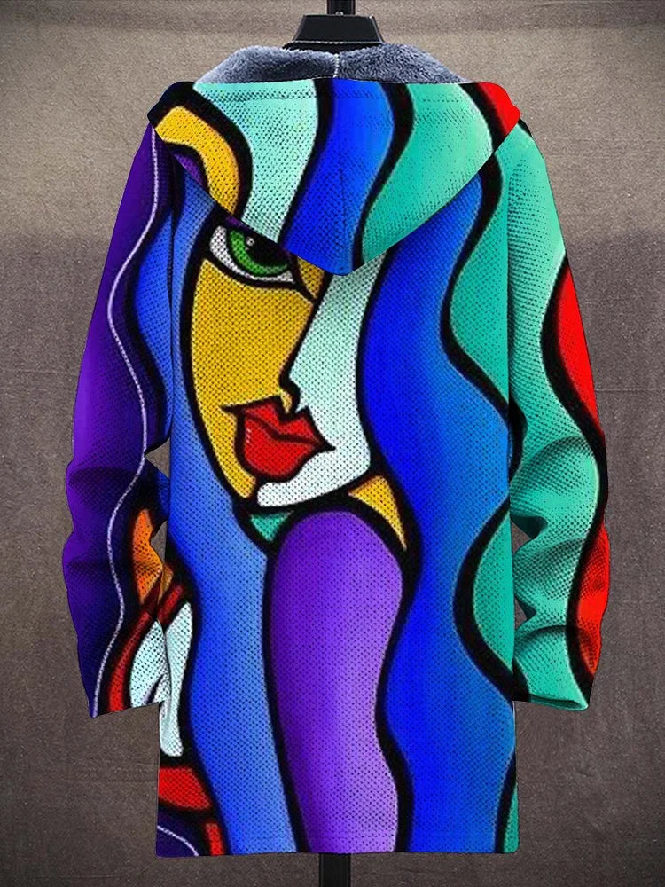 Romy | Cardigan Longo Estampado Artístico