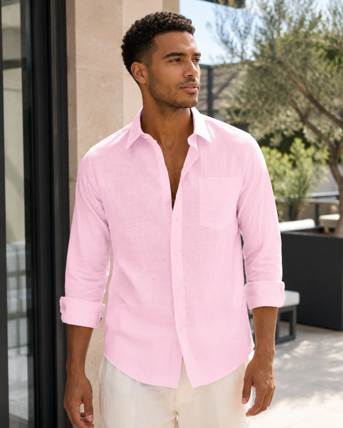 Camisa de Homem de Manga Comprida | Corte Casual com Botões