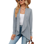 Della | Mulher Cardigan Malha Aberto na Frente