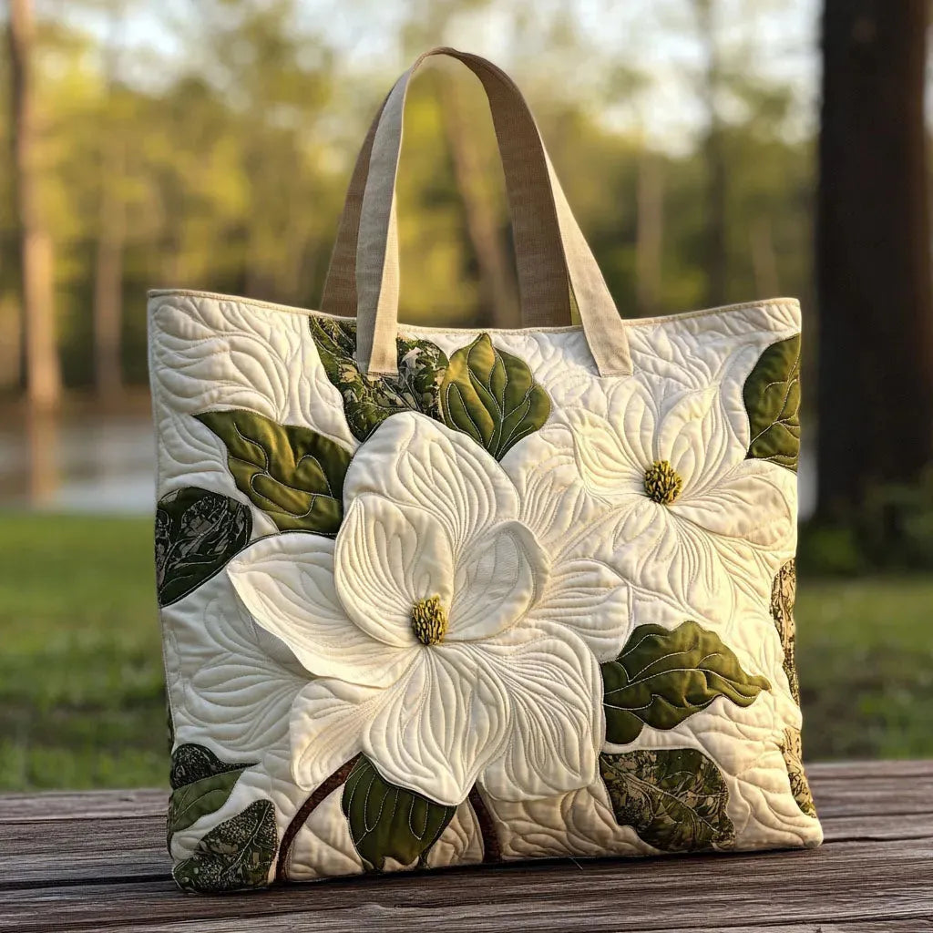 Xanthe | Bolsa Tote Floral Acolchoada com Fecho de Correr