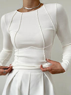 Xanthe | Mulher Camisola Canelada Slim Fit