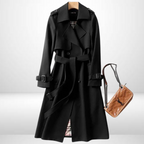 Mulher Trench Coat Algodão Clássico