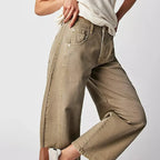 Anouk | Mulher Jeans Baggy Cintura Alta Relaxado