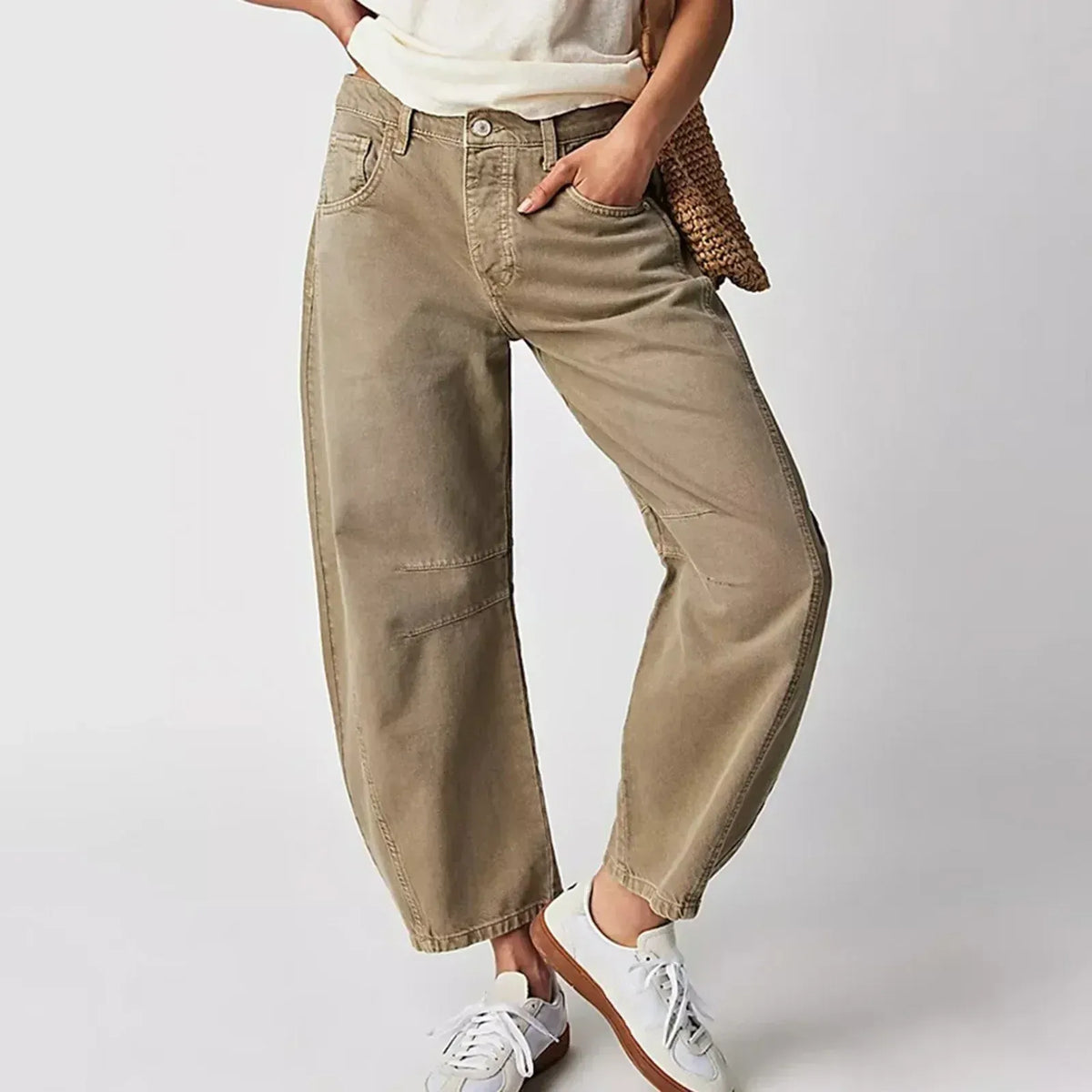 Anouk | Mulher Jeans Baggy Cintura Alta Relaxado