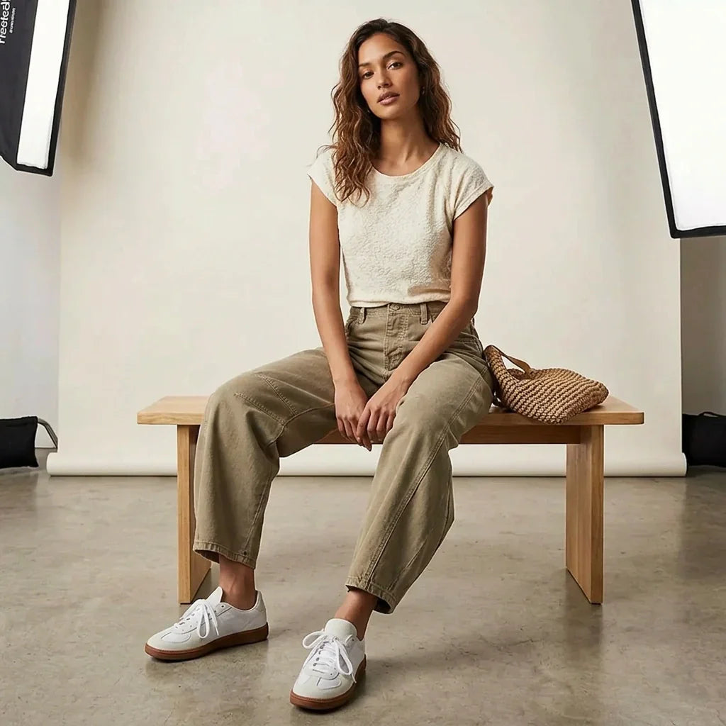 Anouk | Mulher Jeans Baggy Cintura Alta Relaxado