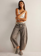 Anouk | Mulher Jeans Baggy Cintura Alta Relaxado