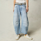 Anouk | Mulher Jeans Baggy Cintura Alta Relaxado