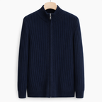 Amara | Homem Cardigan Tricot Fecho Zip Gola Alta