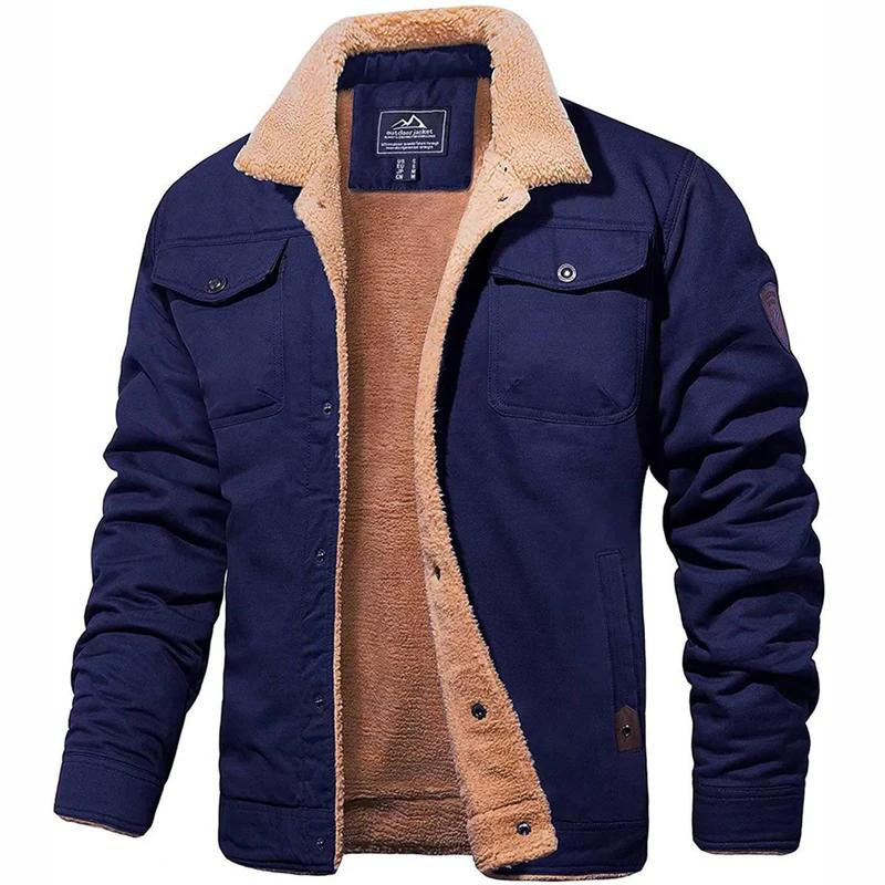 Ondina | Homem Bomber Jacket Forrada Sherpa Botões