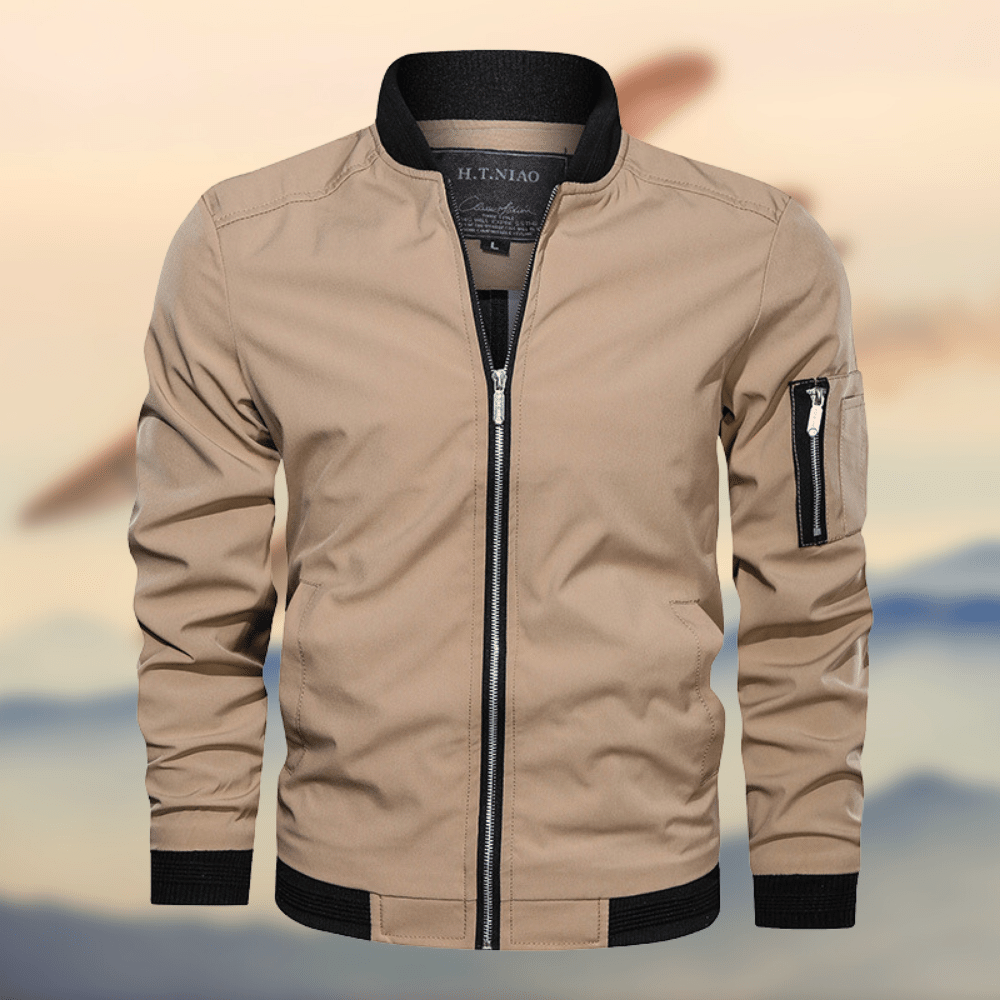 Embla | Homem Bomber Jacket Slim Fit Corta-Vento