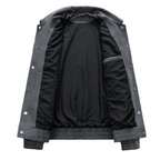 Thea | Homens Bomber Jacket Oversize Retrô com Botões