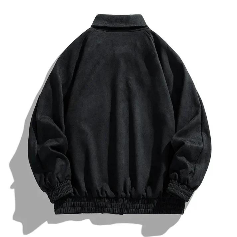 Thea | Homens Bomber Jacket Oversize Retrô com Botões