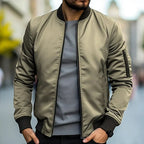 Uma | Homem Bomber Jacket Slim Fit com Fecho de Correr