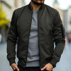 Uma | Homem Bomber Jacket Slim Fit com Fecho de Correr