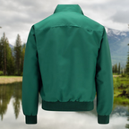 Homem Bomber Jacket Harrington com Fecho de Correr
