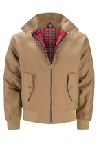 Homem Bomber Jacket Harrington com Fecho de Correr