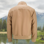 Homem Bomber Jacket Harrington com Fecho de Correr