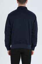 Homem Bomber Jacket Harrington com Fecho de Correr