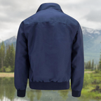 Homem Bomber Jacket Harrington com Fecho de Correr