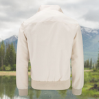 Homem Bomber Jacket Harrington com Fecho de Correr