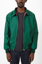 Homem Bomber Jacket Harrington com Fecho de Correr