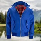 Homem Bomber Jacket Harrington com Fecho de Correr