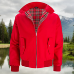 Homem Bomber Jacket Harrington com Fecho de Correr